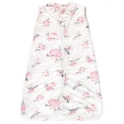 Hudson Baby Infant Girl Mink with Faux Shearling Inner Sleeping Bag, Sack, Blanket, Pink Floral, 12-18 Months